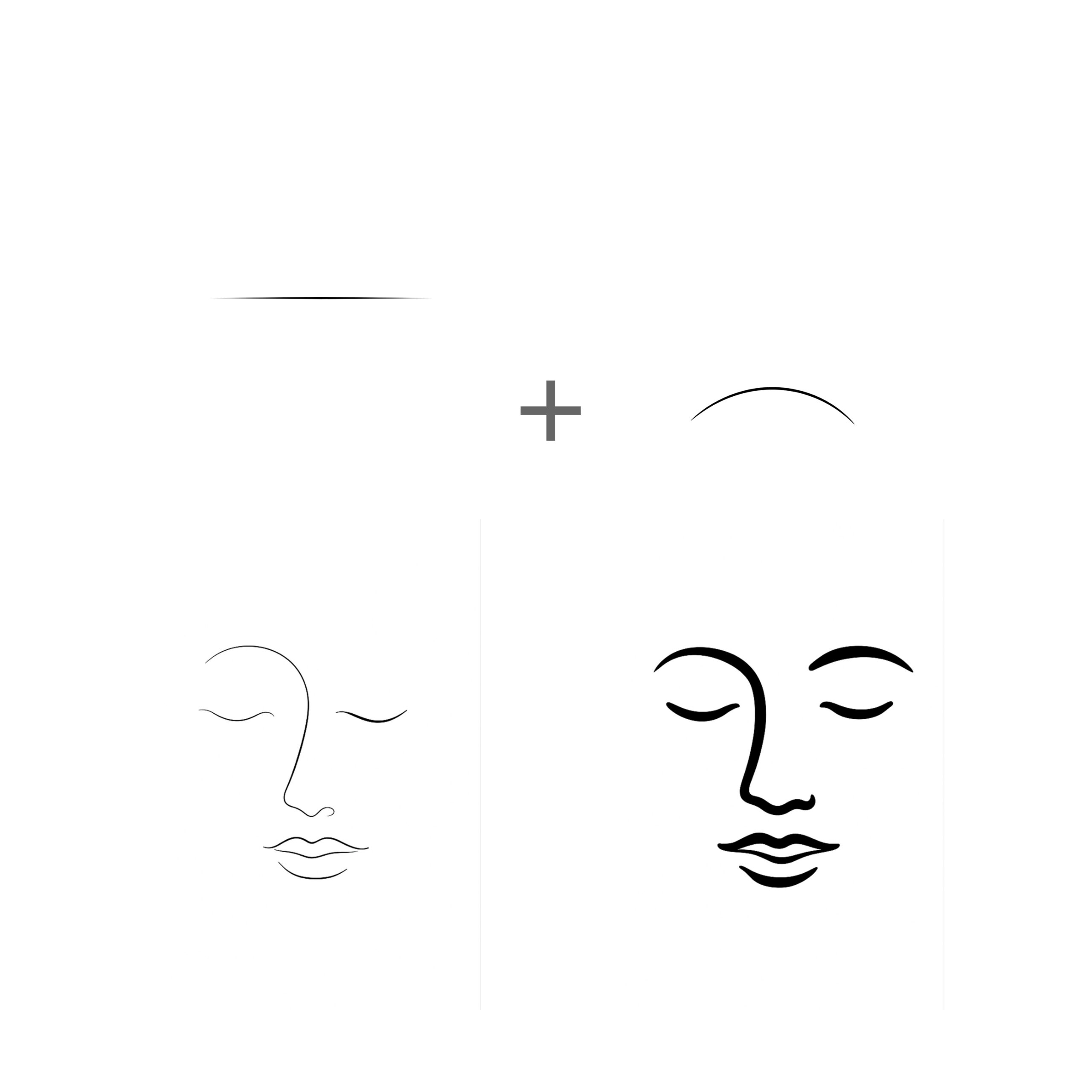 Analysis of the Lines and Shapes of Facial Features