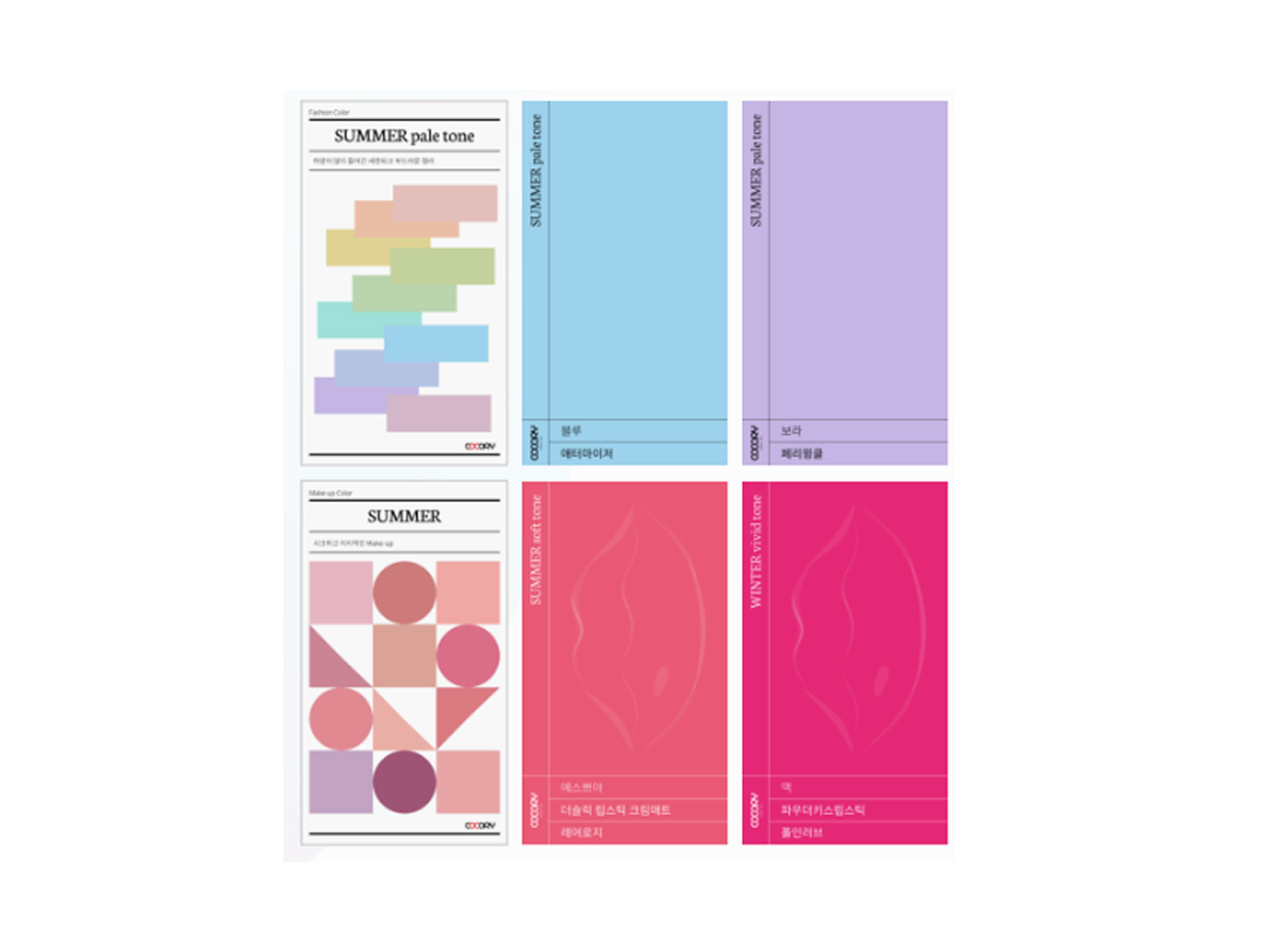 Color Analysis Result Chart and Digital Color Cards